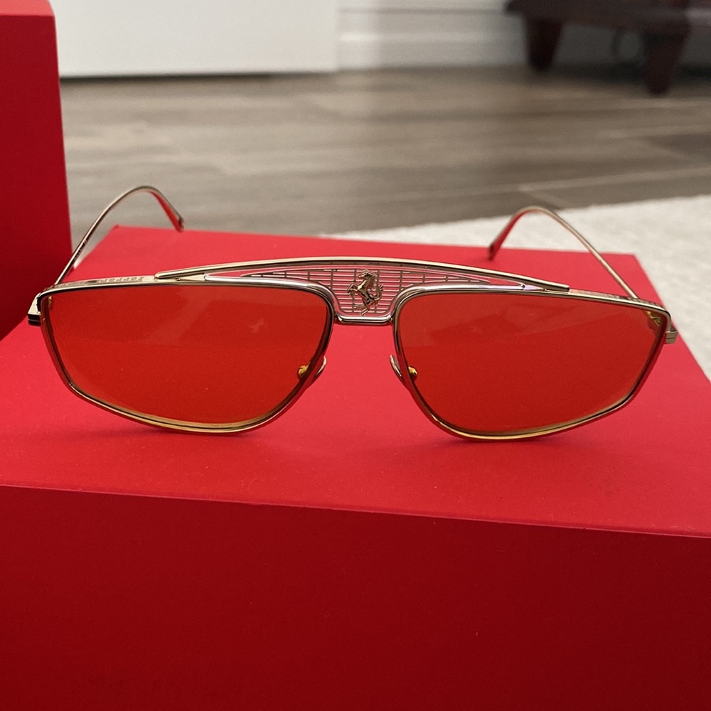 Ferrari sunglasses with yellow lenses One of 50 (#1) limited edition NWT - Picture 7 of 12